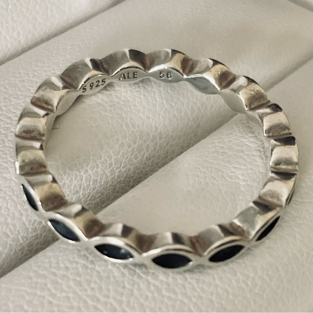 Pandora EUC Signed S925 Ale Better Together Enamel Ring 7.5 - Picture 4 of 6